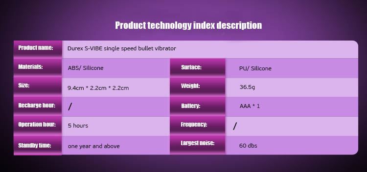 durex play s-vibe vibrating bullet specification